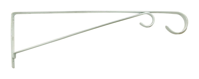 Panacea White Steel 15 in. H Straight w/Loop Plant Hook 1 pk