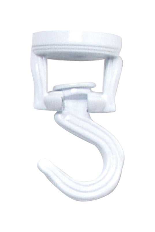 Panacea White Steel 3-9/16 in. H Swivel Swag Hook 1 pk