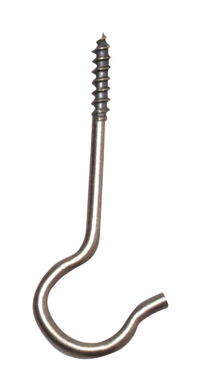 Panacea Brass Steel 2-1/2 in. H Sturdy Ceiling Hook 5 pk