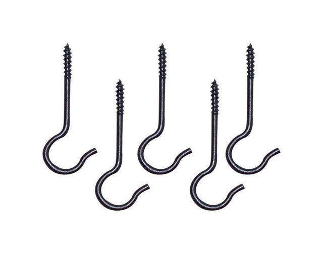 Panacea Black Steel 2-1/2 in. H Sturdy Swag Hook 5 pk