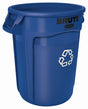 Rubbermaid BRUTE 32 gal Blue Resin Recycling Bin