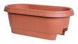 Bloem 9 in. H X 24 in. W X 12 in. D Plastic Deck rail Deck Rail Planter Terracotta Clay