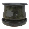 Trendspot Low Bell 5.3 in. H X 6.9 in. W X 6.9 in. D X 7 in. D Ceramic Planter Green