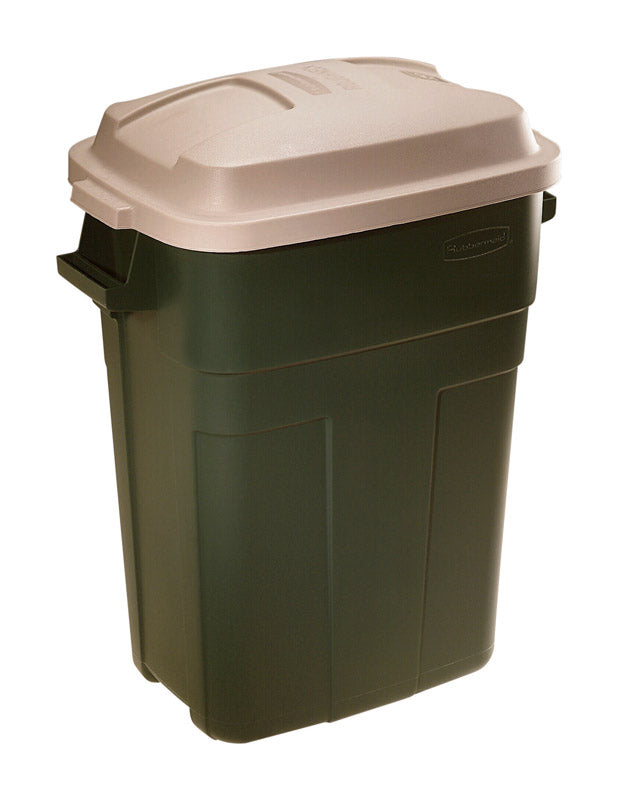 Rubbermaid Roughneck 30 gal Green Plastic Garbage Can Lid Included