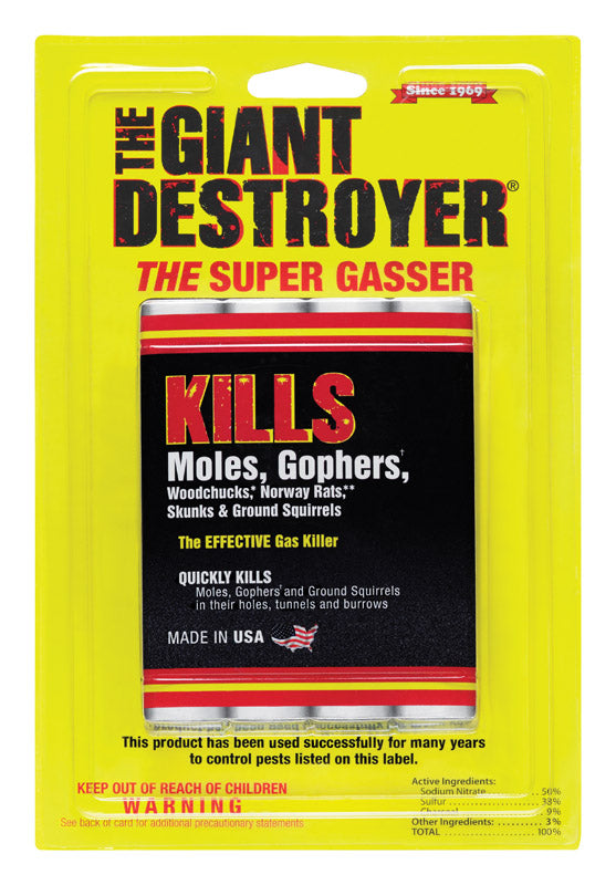 Atlas The Giant Destroyer Gasser Fog For Gophers and Moles 4 pk