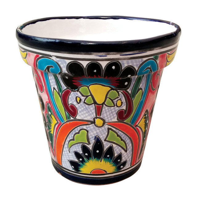 Avera Products Talavera 10 in. H X 11 in. W X 11 in. D Ceramic Planter Multicolored