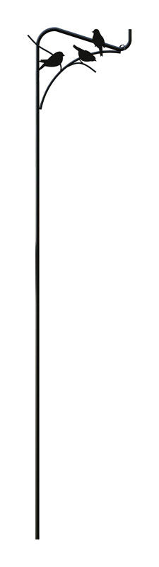 Panacea Black Steel 84 in. H Bird Design Plant Hook 1 pk