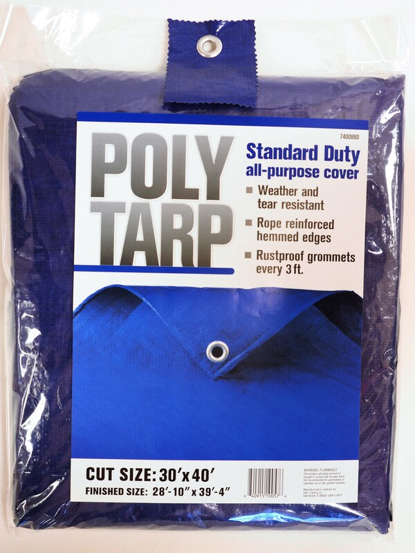 Projex 30 ft. W X 40 ft. L Light Duty Polyethylene Tarp Blue