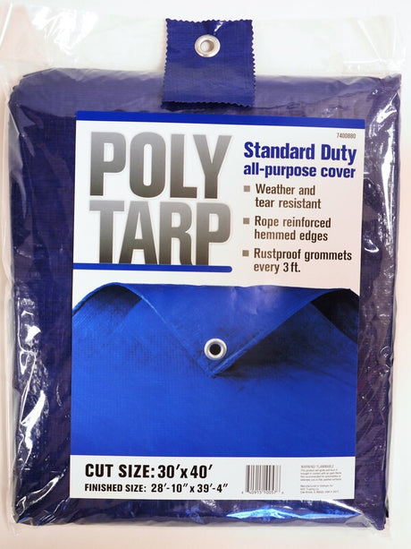 Projex 30 ft. W X 40 ft. L Light Duty Polyethylene Tarp Blue