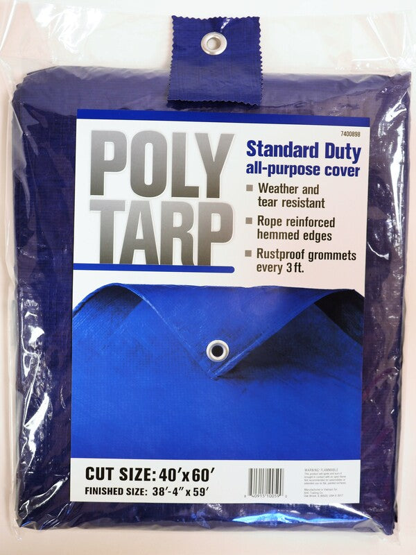 Projex 40 ft. W X 60 ft. L Light Duty Polyethylene Tarp Blue