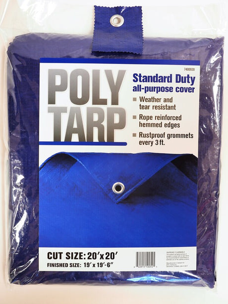 Projex 20 ft. W X 20 ft. L Light Duty Polyethylene Tarp Blue