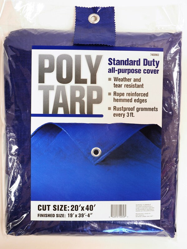 Projex 20 ft. W X 40 ft. L Light Duty Polyethylene Tarp Blue