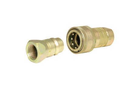 Apache Steel 3/8 in. D X 3/8 in. D Hydraulic Coupler 2 pk