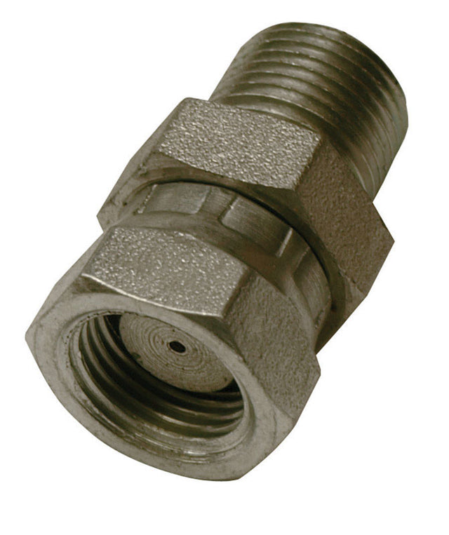 Apache Steel 3/8 in. D X 3/8 in. D Hydraulic Adapter 1 pk