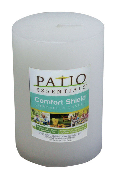 Patio Essentials Citronella Pillar Candle For Mosquitoes/Other Flying Insects 8 oz