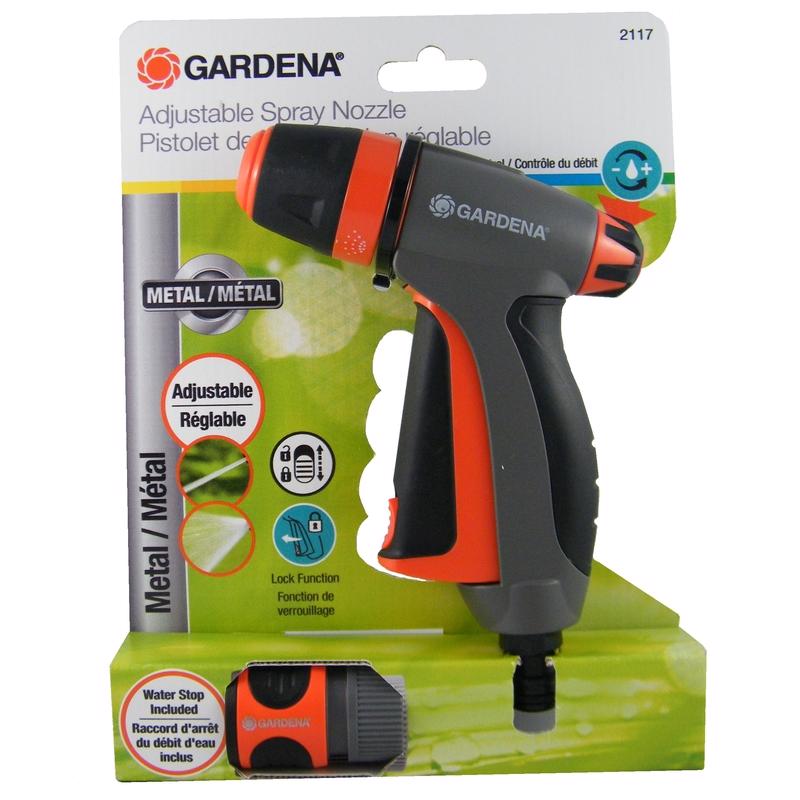 Gardena 2 Pattern Adjustable Twist Metal Spray Nozzle