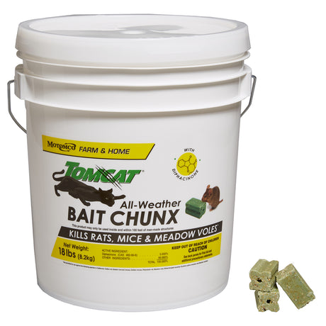 Motomco Tomcat Toxic Bait Blocks For Mice and Rats 18 lb