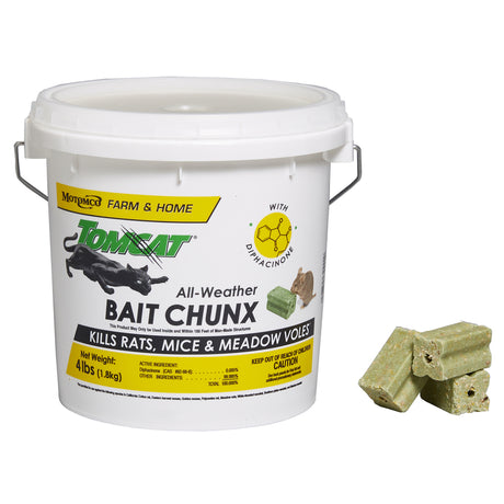 Motomco Tomcat Toxic Bait Blocks For Mice and Rats 4 lb