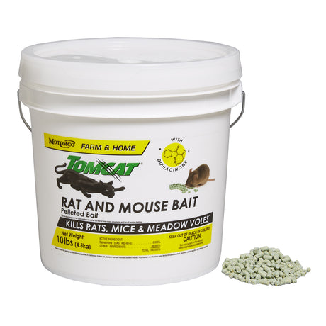 Motomco Tomcat Toxic Bait Pellets For Mice and Rats 10 lb