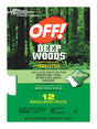 OFF! Deep Woods Insect Repellent Towelettes For Mosquitoes 12 pk