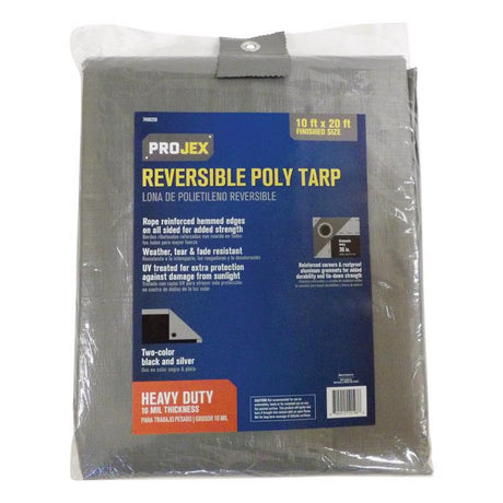 Projex 10 ft. W X 20 ft. L Heavy Duty Polyethylene Reversible Tarp Black/Silver