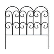 Panacea 18 in. L X 18 in. H Steel Black Scroll Garden Edging