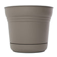 Bloem 12.75 in. H X 14 in. W Plastic Saturn Planter Charcoal