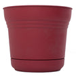 Bloem 12.75 in. H X 14 in. W Plastic Saturn Planter Burnt Red