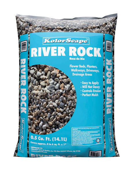 KolorScape Gray River Rock 0.5 cu ft 47 lb