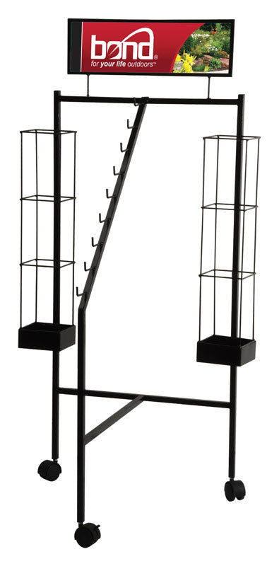 Bond 50 in. H X 21.3 in. W Black Steel Display Rack