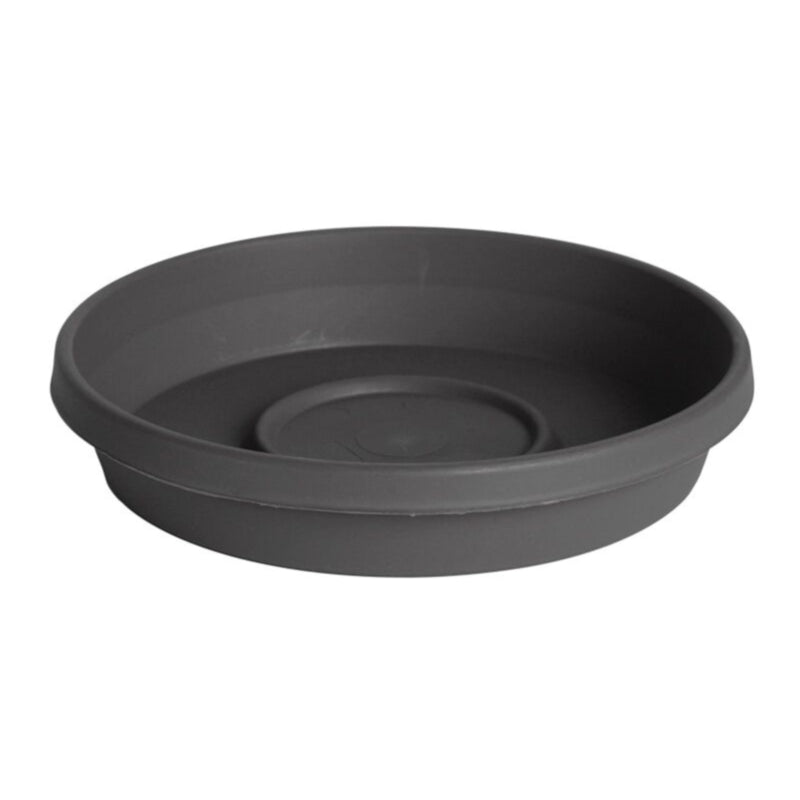 Bloem Terratray 14.75 in. D Resin Tray Charcoal