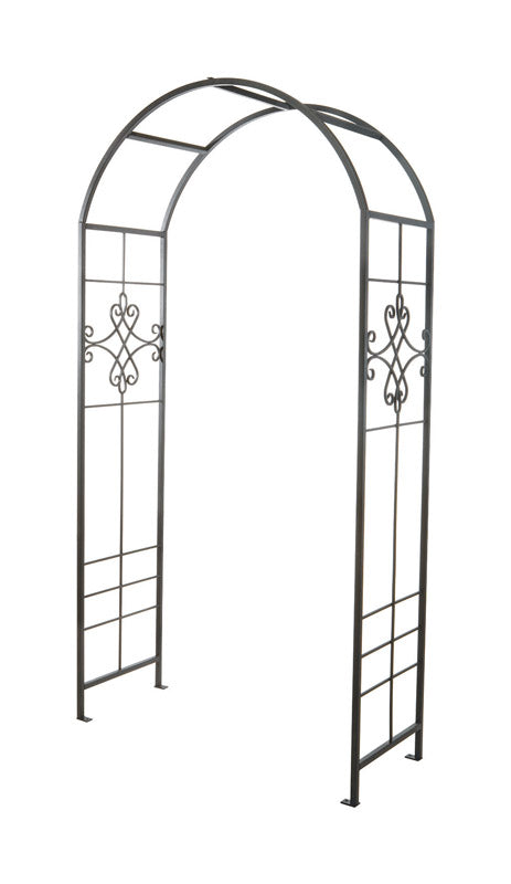 Panacea 90 in. H Black Steel Arbor