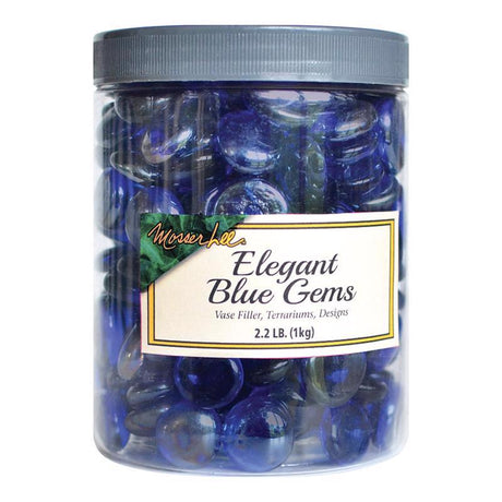 Mosser Lee Elegant Blue Gems Blue Decorative Glass Vase Filler 2.2 lb