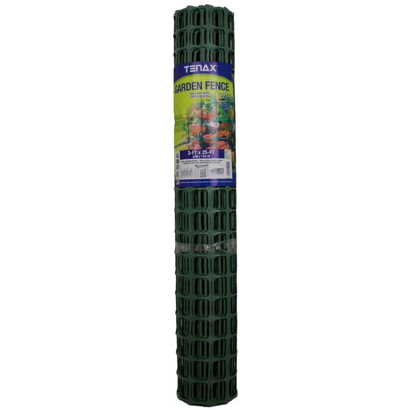 Tenax 3 ft. H X 25 ft. L Polypropylene Garden Fence Green