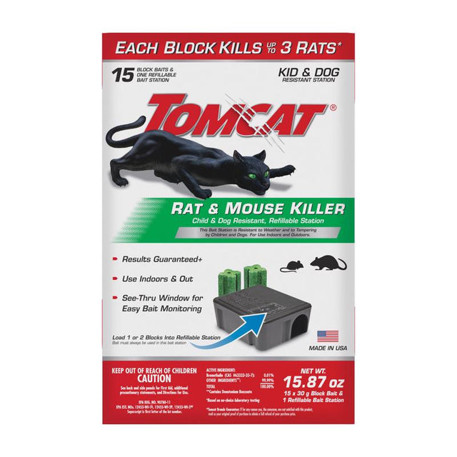 Tomcat Bait Station Blocks For Mice and Rats 1 pk