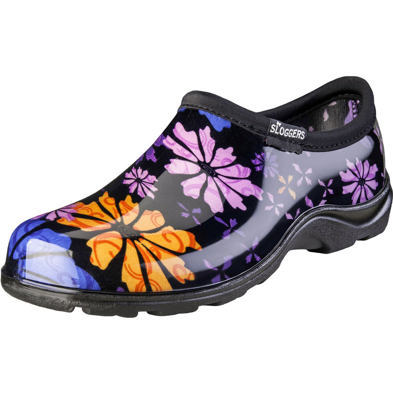 Sloggers Flower Power Women's Garden/Rain Shoes 8 US Black