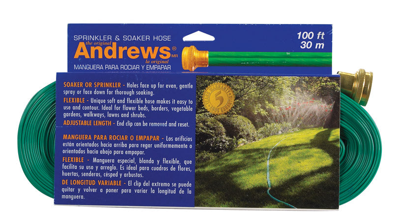 Andrews 1 in. D X 100 ft. L Sprinkler/Soaker Hose