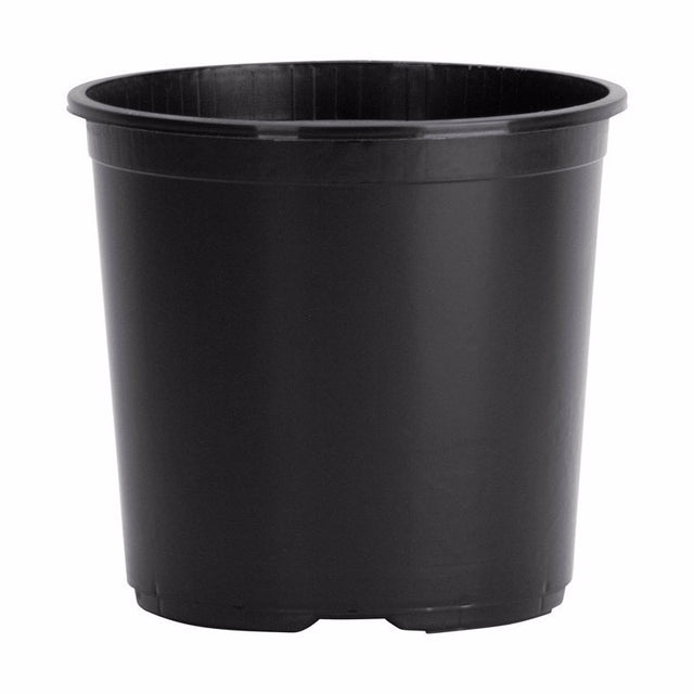 HC Companies 9 in. H X 10-1/2 in. W X 10.5 in. D Plastic Basic Flower Pot Black