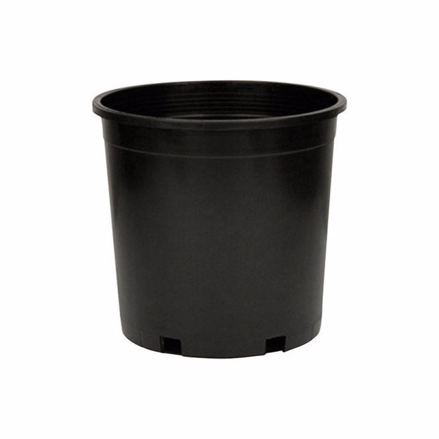 HC Companies Marina 11-1/2 in. H X 11 in. D Plastic Flower Pot Black