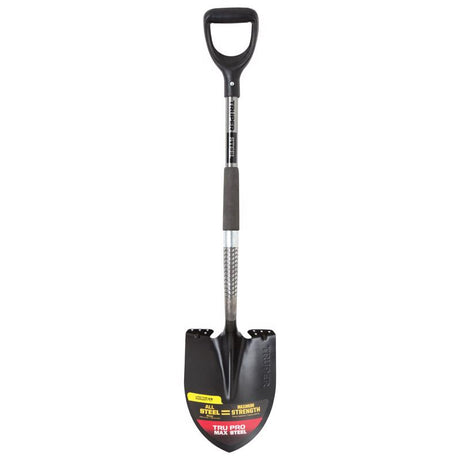 Truper Tru Pro 40 in. Steel Round Digging Shovel Steel Handle