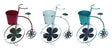 Infinity 18 in. H X 5.5 in. W X 16.37 in. D Metal Bicycle Planter Assorted