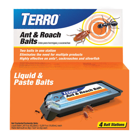 TERRO Ant and Roach Bait Station 4 pk