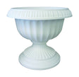 Bloem 14.8 in. H X 17.8 in. D Plastic Grecian Urn Flower Pot White