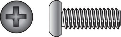 Hillman No. 8-32 X 3/8 in. L Phillips Pan Head Stainless Steel Machine Screws 100 pk