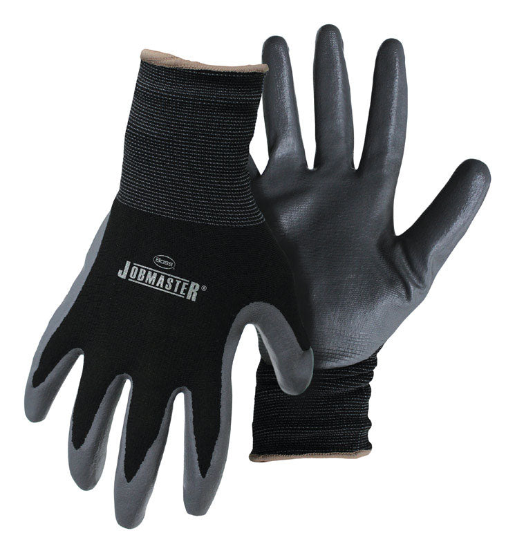 Boss JobMaster Men's Indoor/Outdoor High Dexterity Palm Gloves Black/Gray M 1 pair