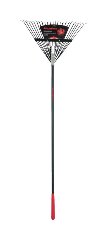 Razor-Back 68 in. 24 Tine Steel Leaf Rake Fiberglass Handle