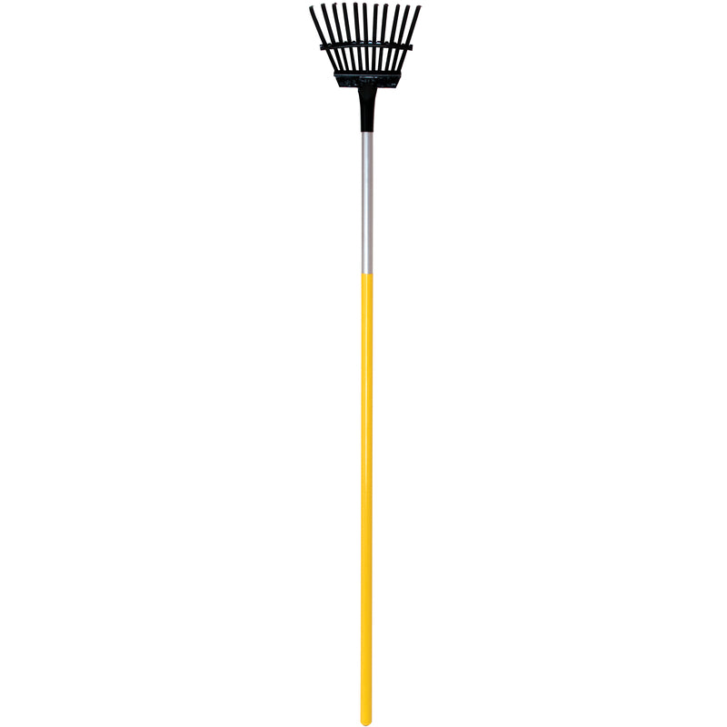 True Temper 55.32 in. 11 Tine Steel Shrub Rake Steel Handle