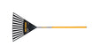 True Temper 63.62 in. 30 Tine Poly Leaf Rake Wood Handle