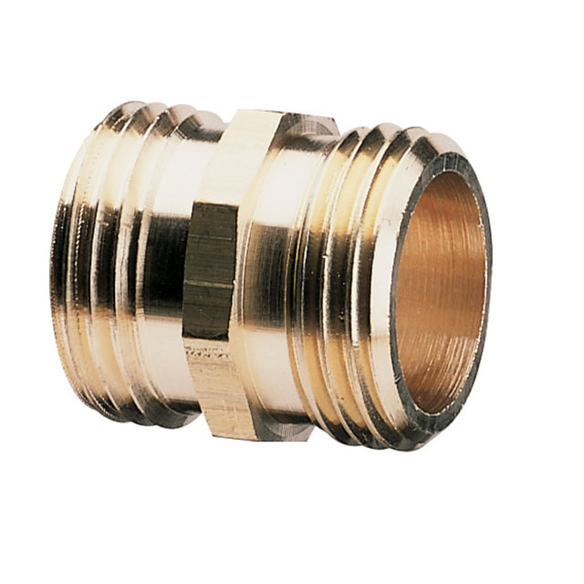 Gilmour 3/4 in. Brass Threaded Double Male Hose Connector