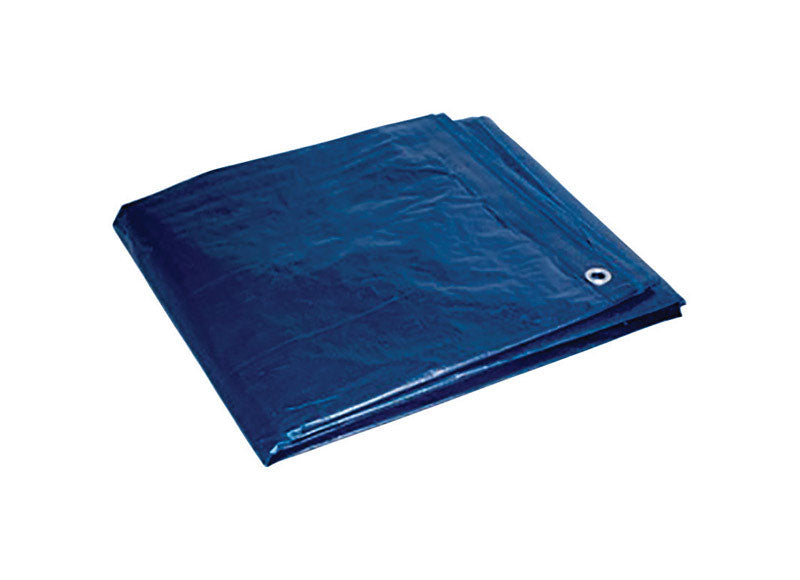 Foremost 10 ft. W X 12 ft. L Heavy Duty Polyethylene Tarp Blue